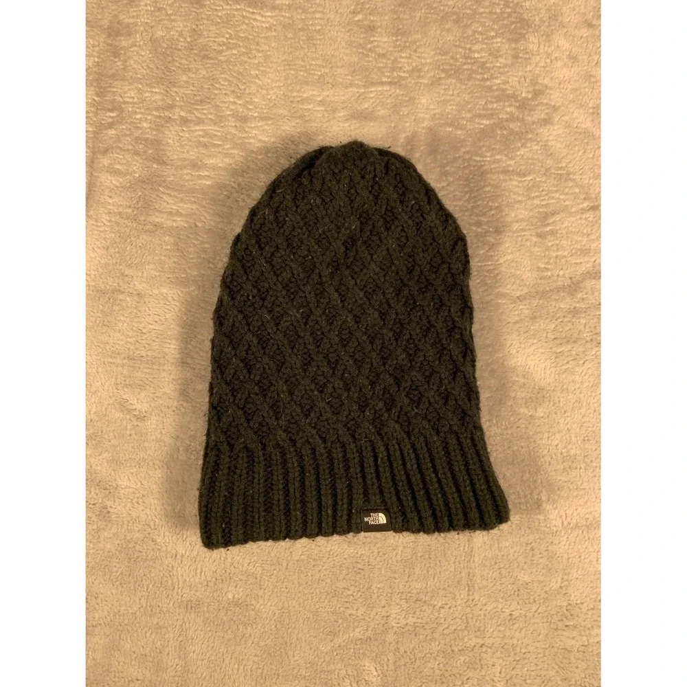 The North Face Men's Beanie One Size Gray Ribbed Cuff Hat Knit